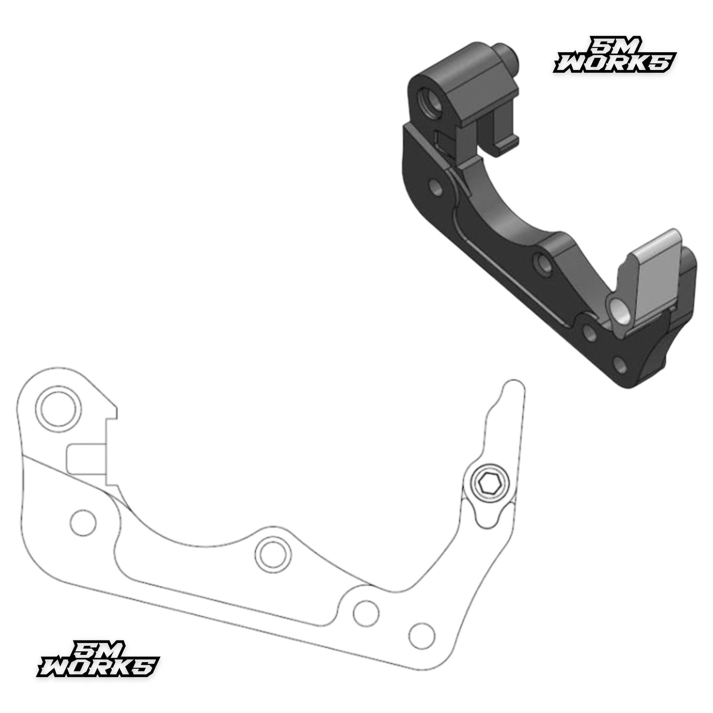 MOTO-MASTER OVERSIZE ADAPTER 240MM HINTEN