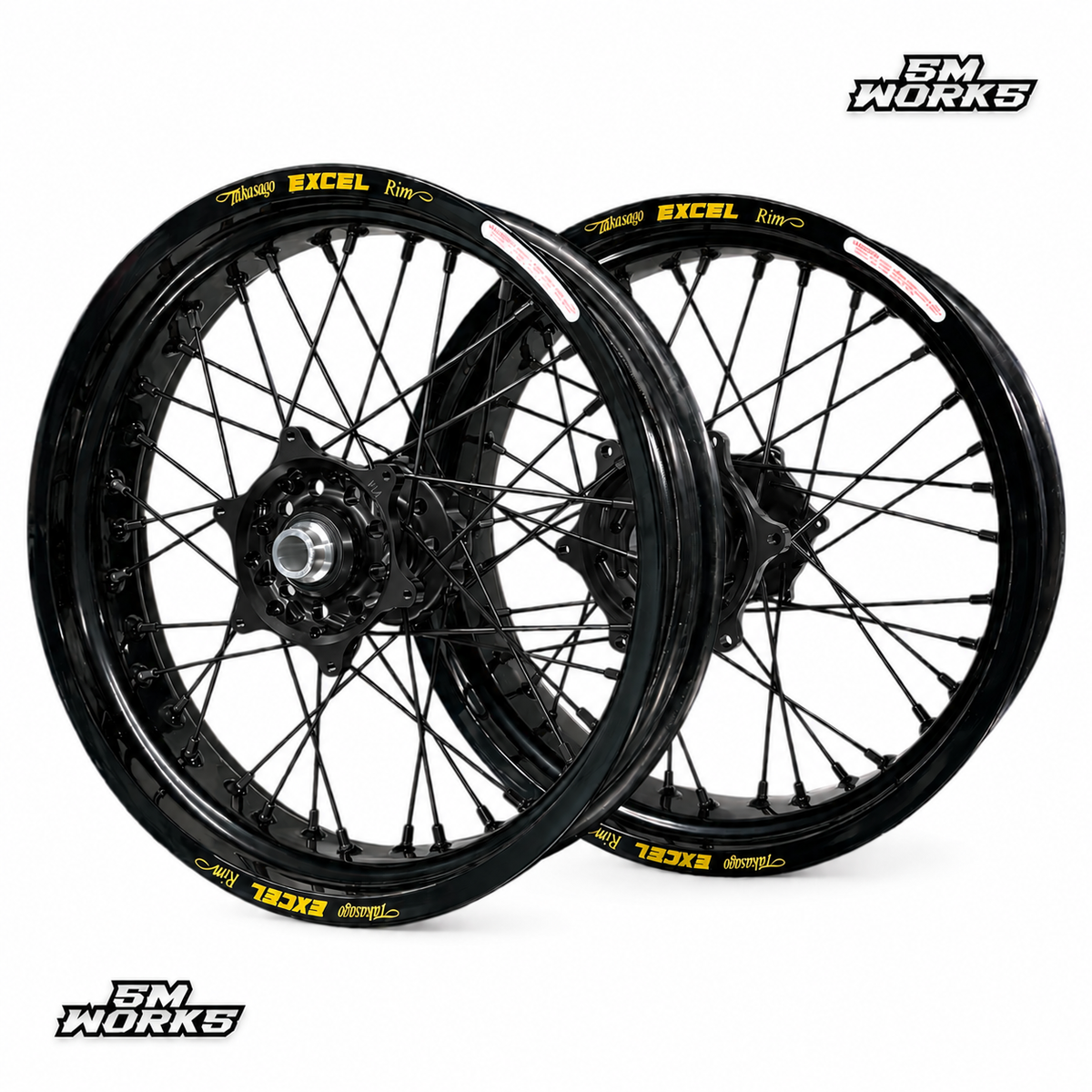 JEU DE JANTES SUPERMOTARD EXCEL [BLACK EDITION]