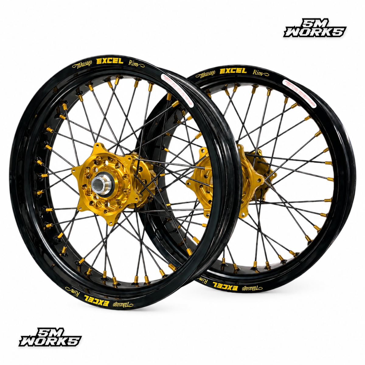 JEU DE JANTES SUPERMOTO EXCEL [GOLD EDITION]