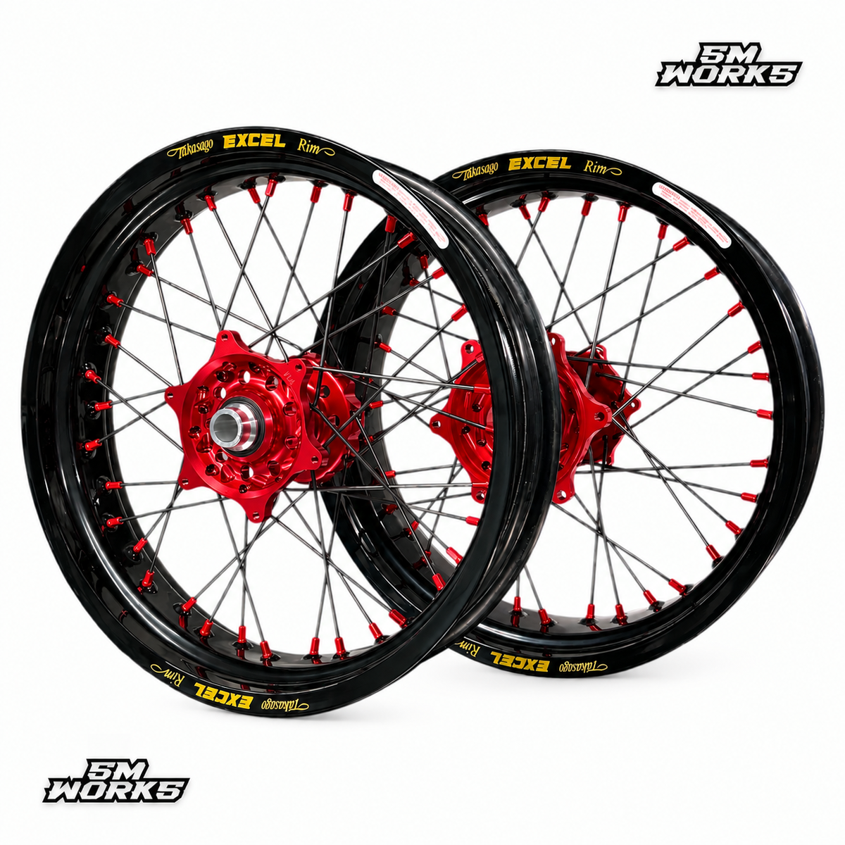 JEU DE JANTES SUPERMOTO EXCEL [RED EDITION]