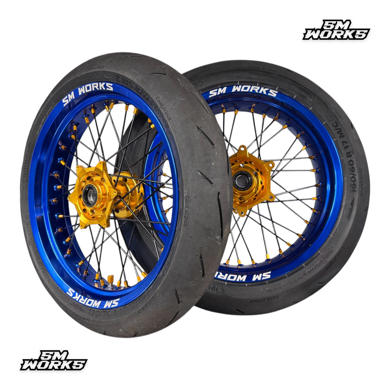 TM-Racing Plug & Play rim set – Supermoto complete wheels – SM WORKS