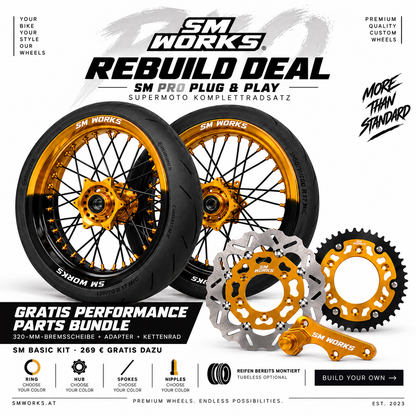 KIT RUOTE COMPLETO SUPERMOTO SM-PRO PLUG & PLAY: OFFERTA REBUILD