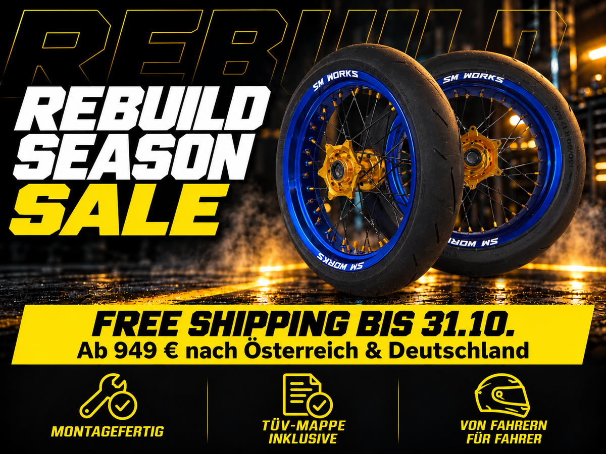 Rebuild Season Sale bei SM WORKS – Gratisversand bis 31.10. ab 949 € nach Österreich und Deutschland